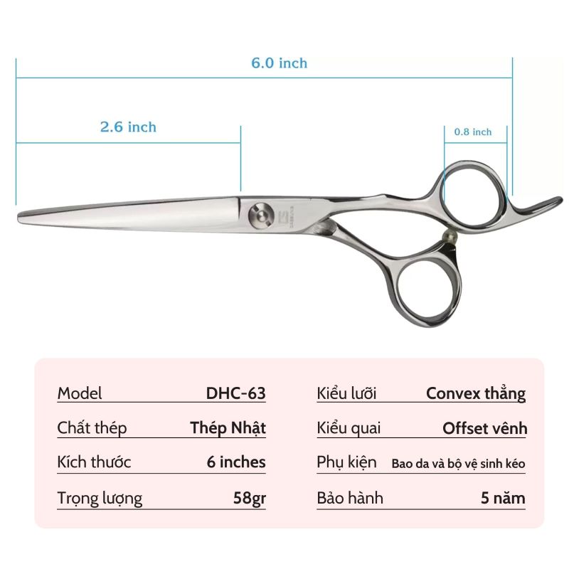 Kéo cắt tóc DHC-63 