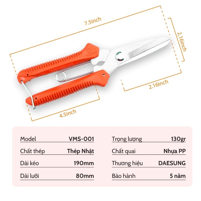 Thông số kéo VMS-001