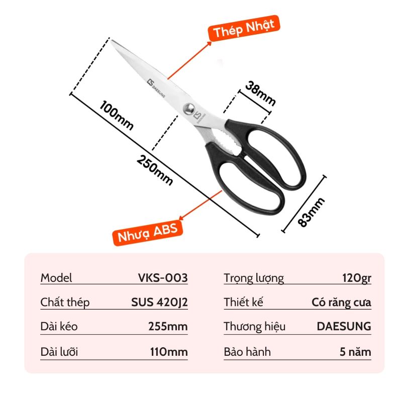 Thông số sản phẩm VKS-003